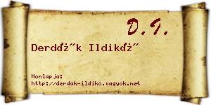 Derdák Ildikó névjegykártya