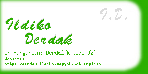 ildiko derdak business card